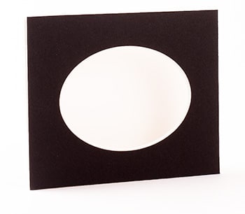 black oval ACEO picture mount